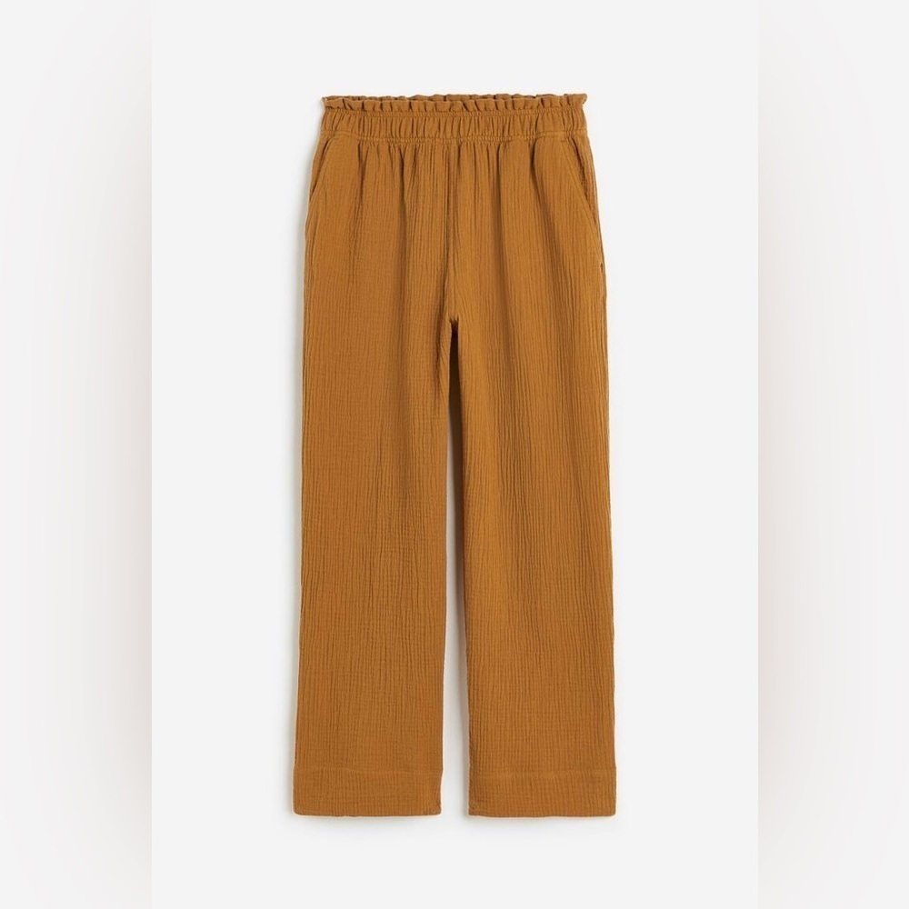 H&M Cotton Wide Leg Gauze Pant- NWT- Medium